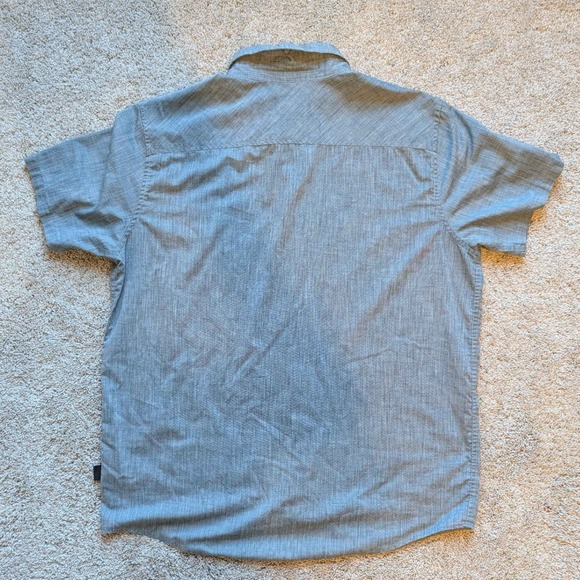 Patagonia Button Down Mens XL Grey Blue Moon Logo Organic Cotton STY54121 SP17 - Picture 2 of 8